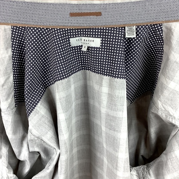 𝅺ted BAKER PLAID BUTTON DOWN SHIRT - Picture 8 of 11